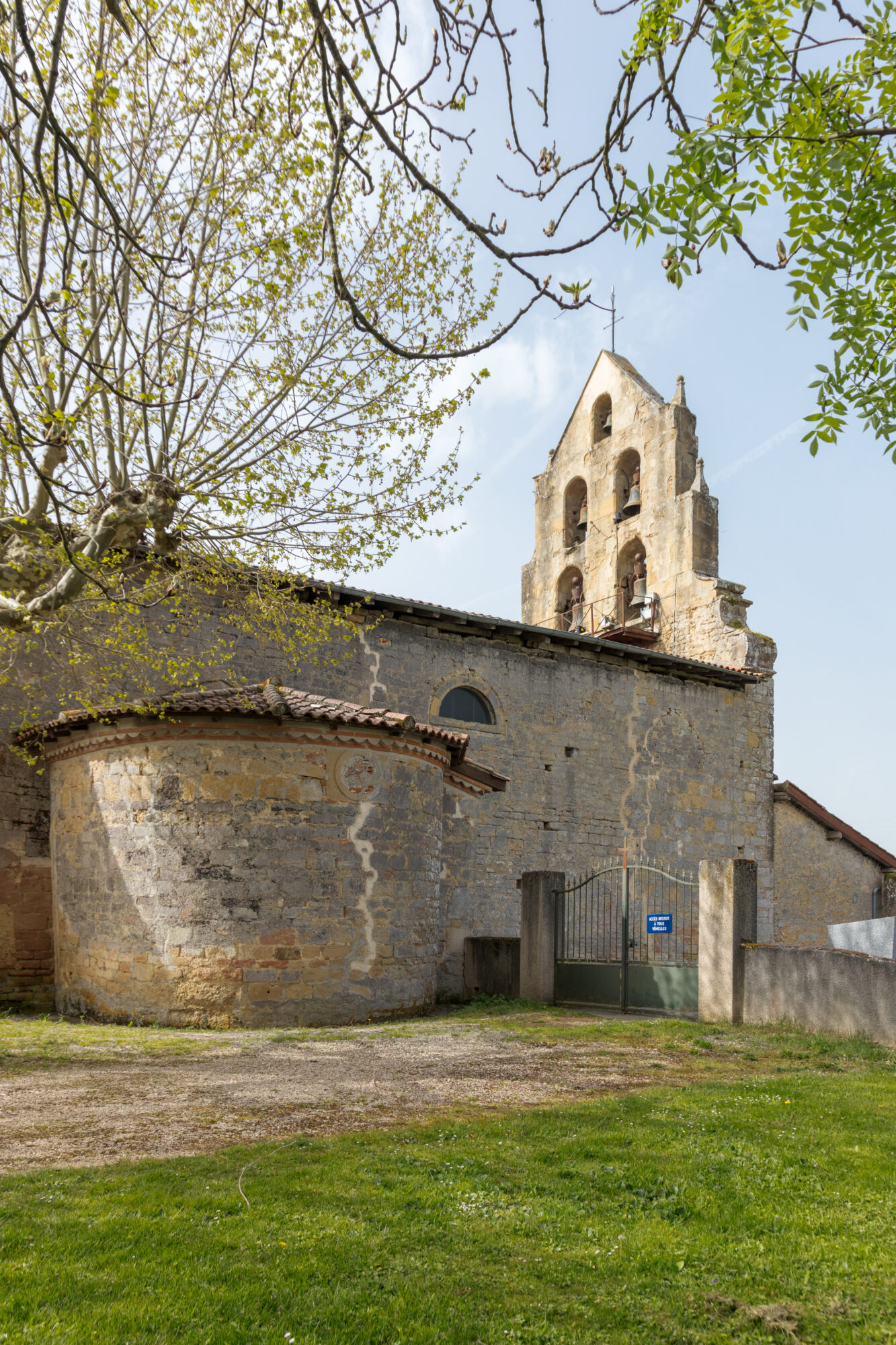 Église en pierre avec clocher-mur, Office de Tourisme Cœur de Garonne