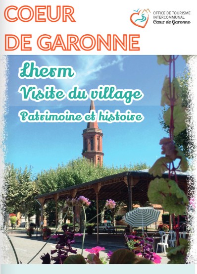 Affiche de visite du village de Lherm, Office de Tourisme Cœur de Garonne