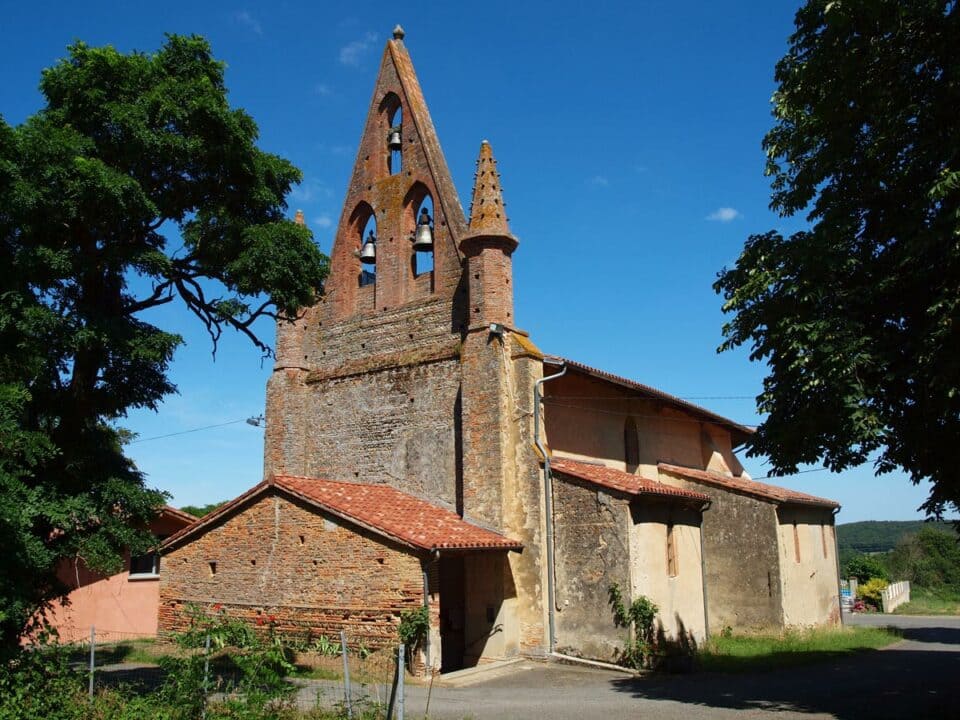 Église en brique à clocher ajouré, Office de Tourisme Cœur de Garonne
