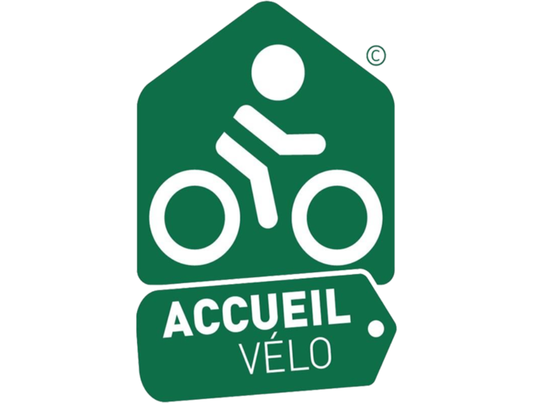 Logo Accueil Vélo avec pictogramme de cycliste