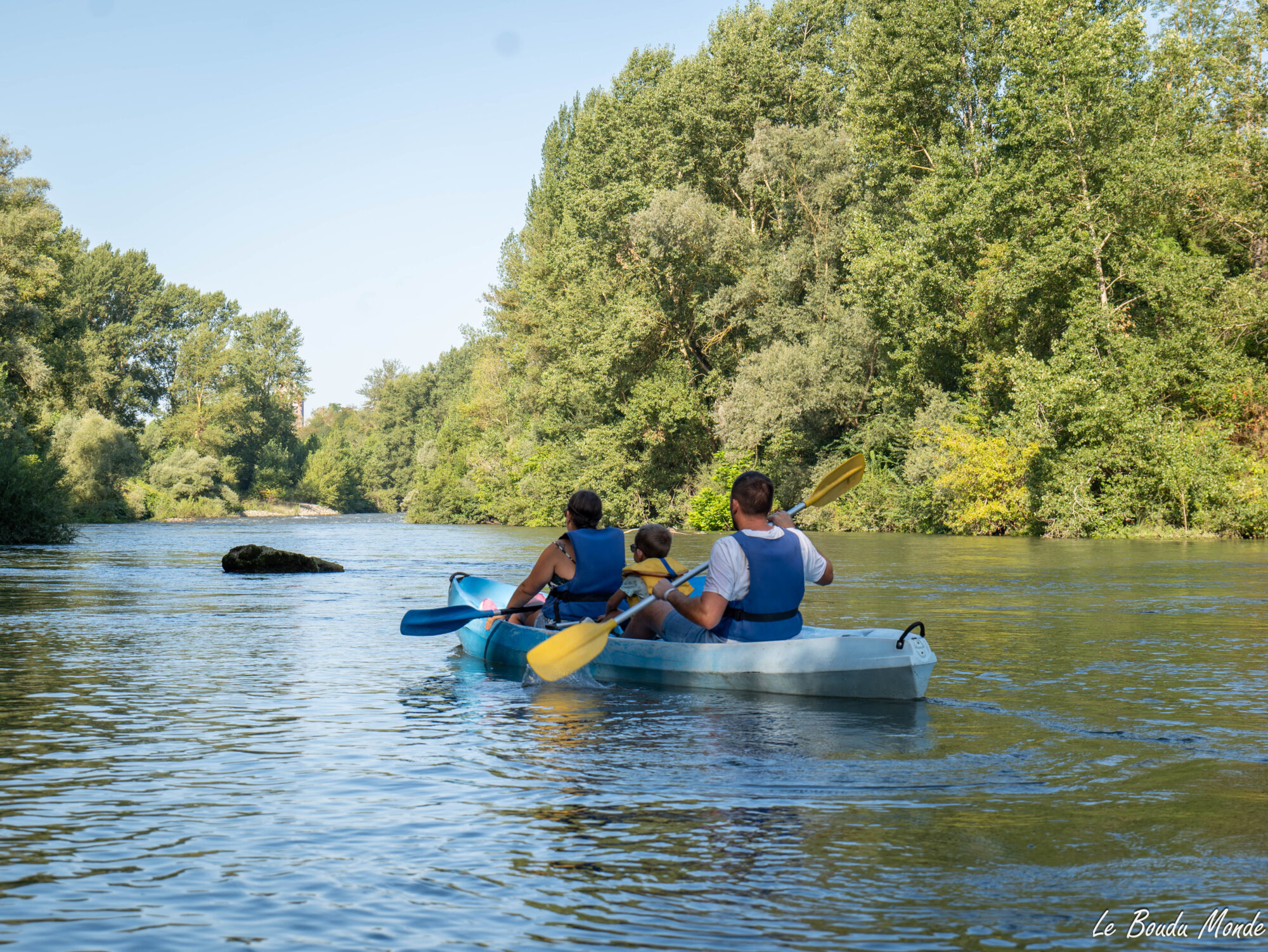 Famille en canoë sur la Garonne, Office de Tourisme Cœur de Garonne