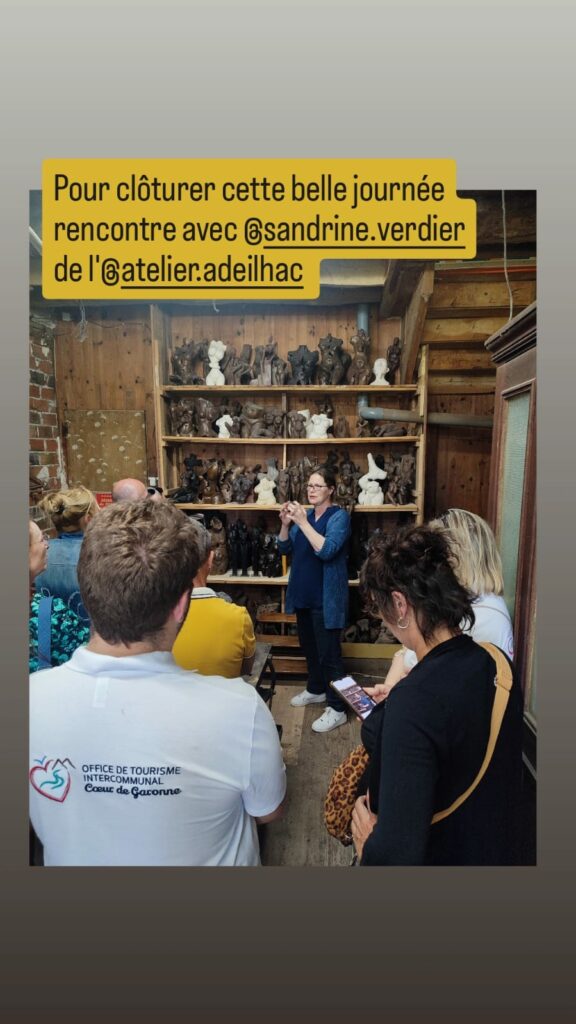 Visite d’atelier de sculpture avec l’Office de Tourisme Cœur de Garonne