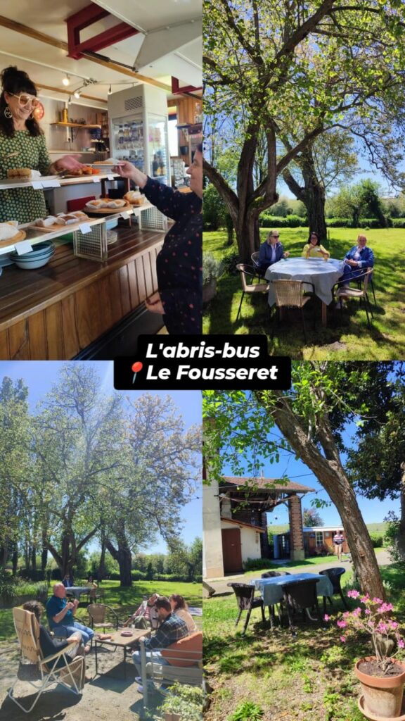 L’abris-bus au Fousseret, salon de thé et terrasse ombragée