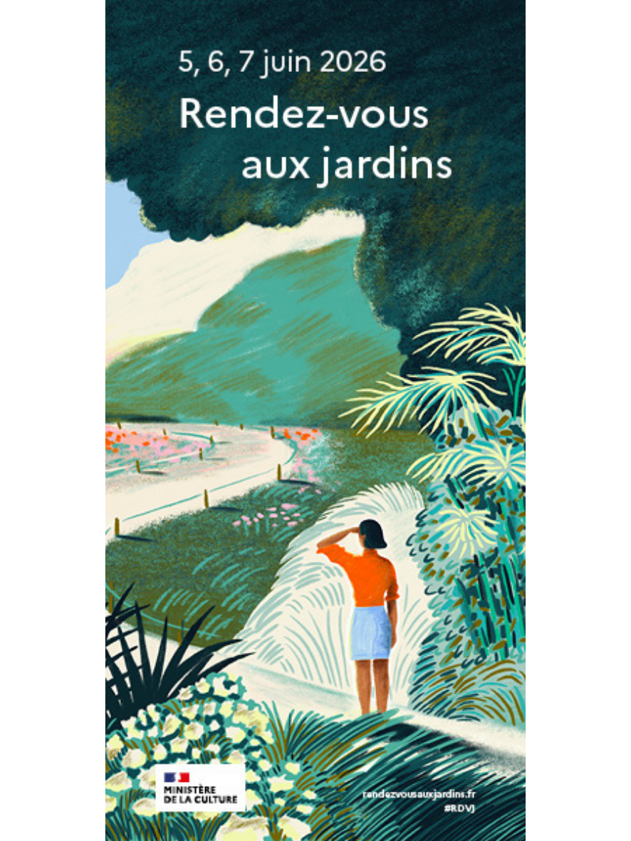 Affiche Rendez-vous aux jardins 5, 6, 7 juin 2026, Ministère de la Culture