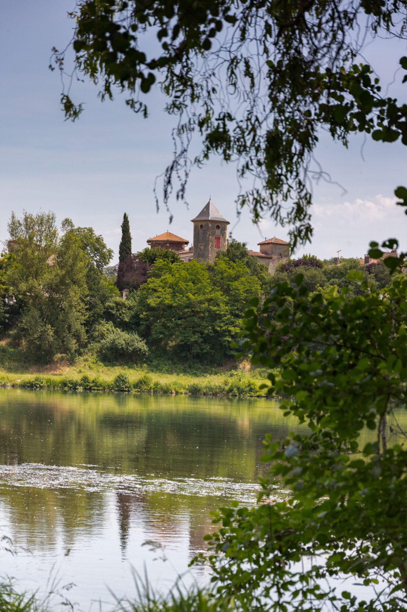 Village et clocher vus depuis la Garonne, Cœur de Garonne
