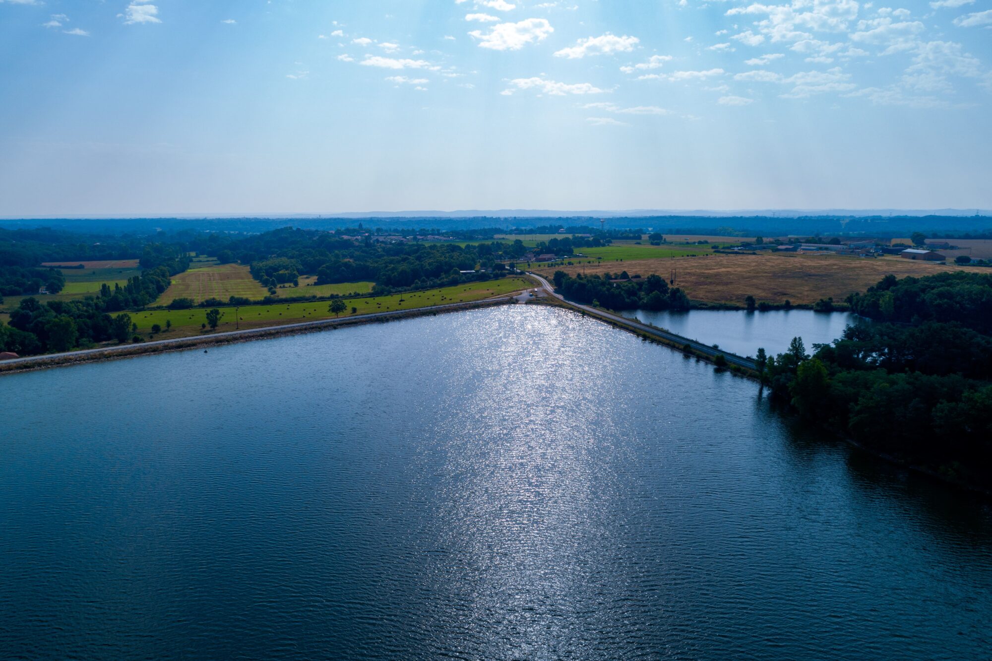 Lac vu du ciel en Cœur de Garonne