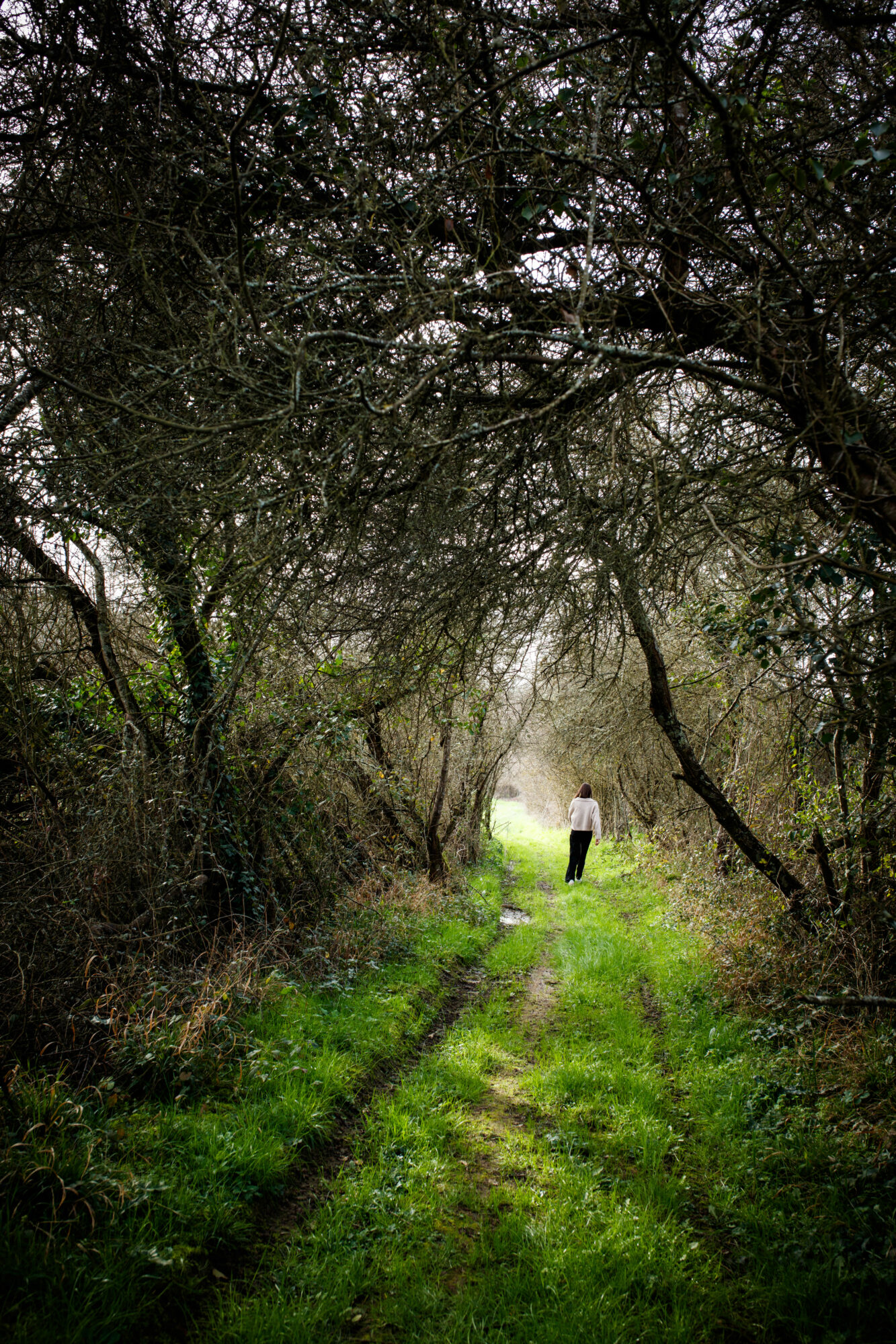 Promeneuse sur un sentier boisé, Office de Tourisme Cœur de Garonne