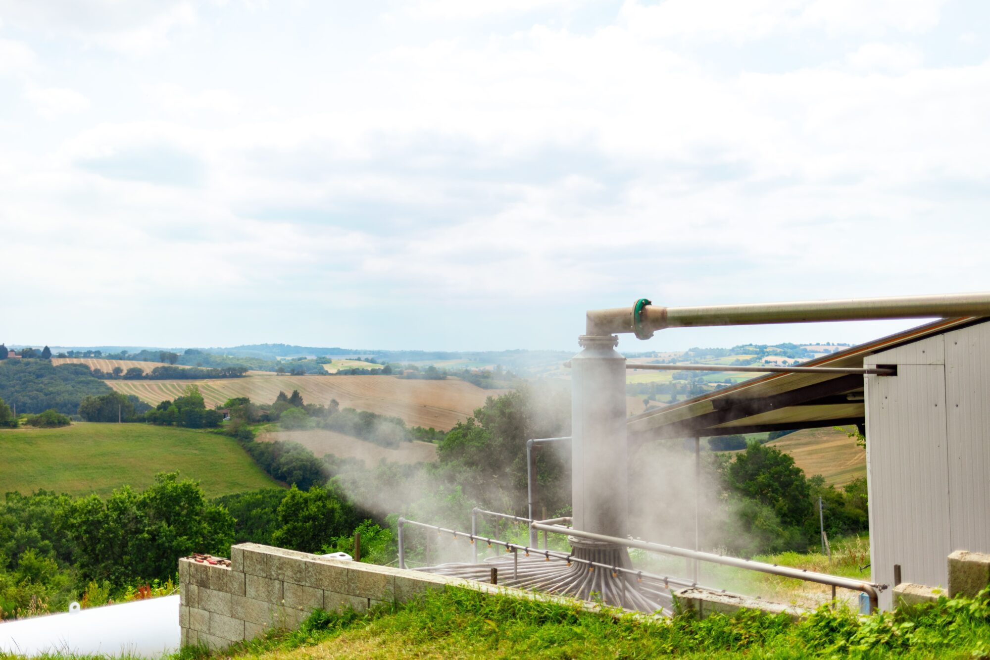 Installation agricole avec cuve et vapeur, Office de Tourisme Cœur de Garonne
