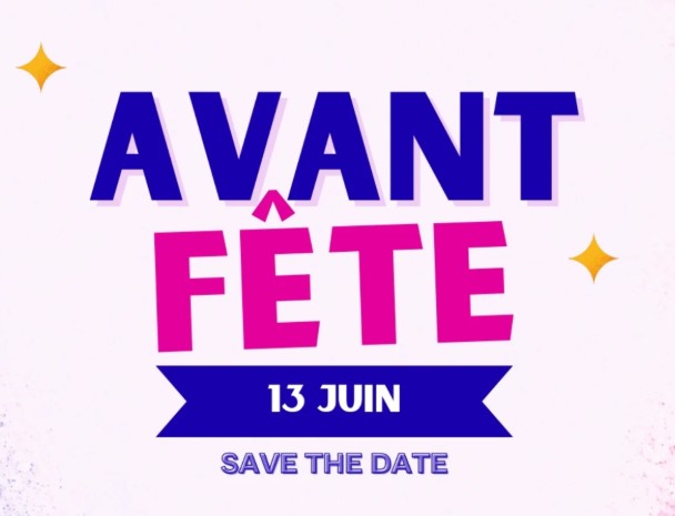 Affiche Avant fête le 13 juin, save the date