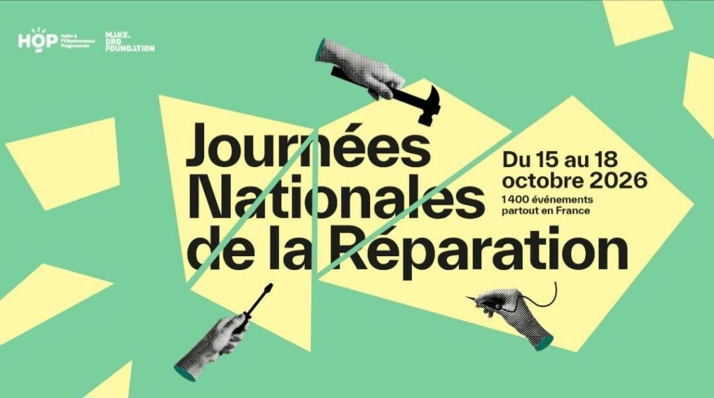 Affiche Journées Nationales de la Réparation du 15 au 18 octobre 2026