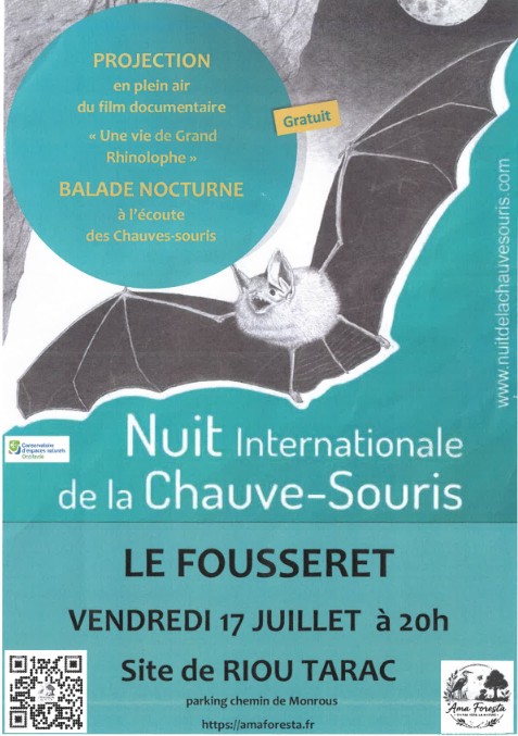 Affiche Nuit Internationale de la Chauve-Souris au Fousseret, 17 juillet