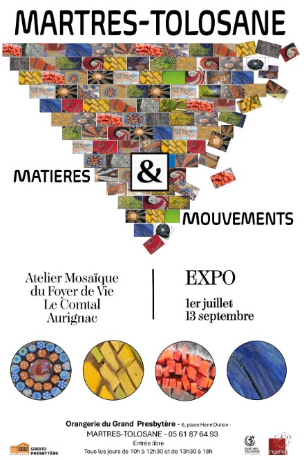 Affiche expo Matières & Mouvements à Martres-Tolosane