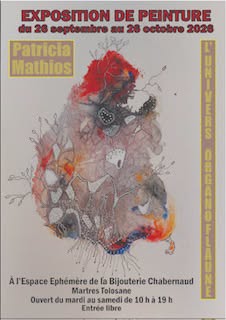 Affiche exposition de peinture Patricia Mathios, année de la girafe