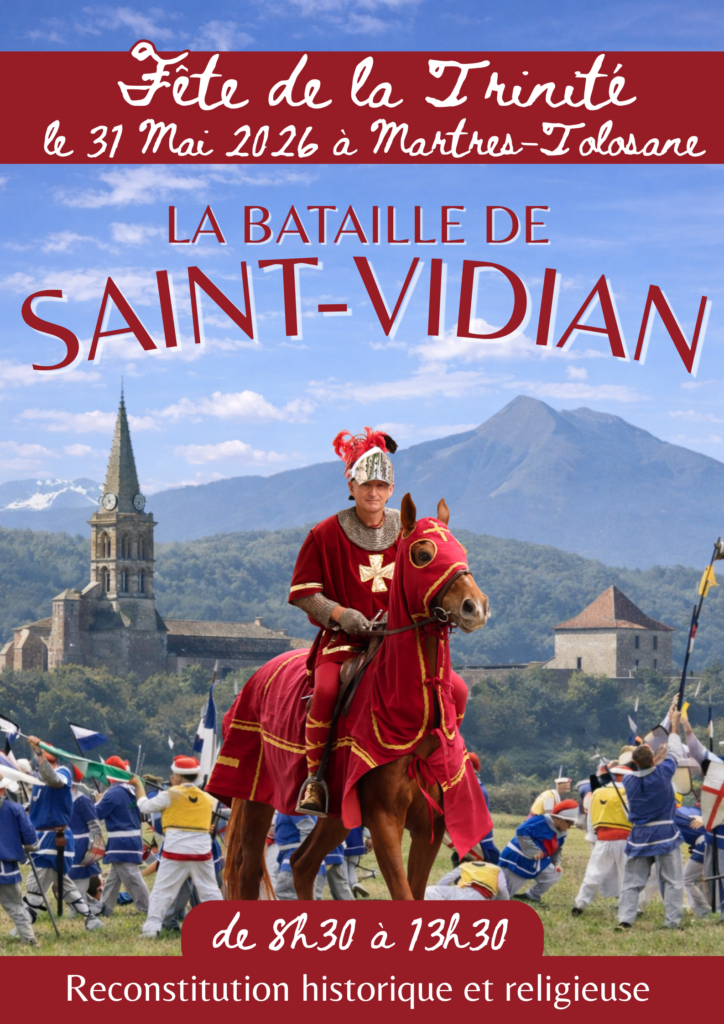 Affiche Fête de la Trinité et bataille de Saint-Vidian à Martres-Tolosane