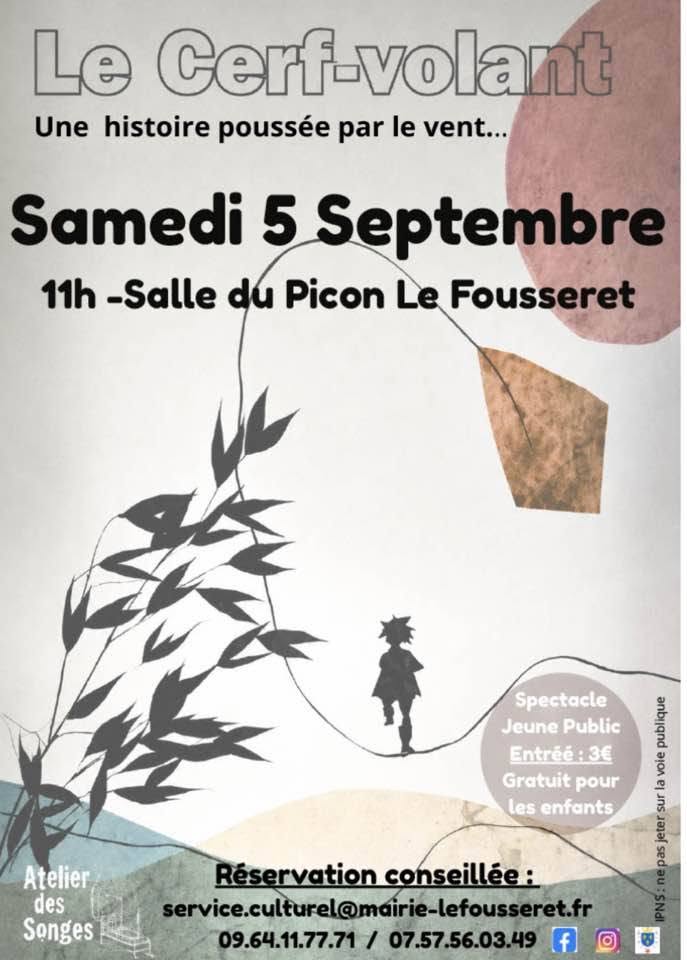 Affiche Le Cerf-volant, spectacle jeune public au Fousseret le 5 septembre