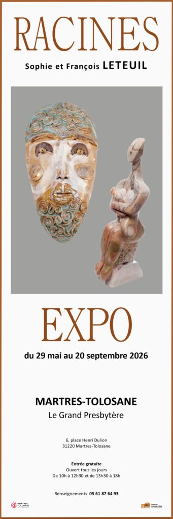 Affiche expo Racines de Sophie et François Leteuil à Martres-Tolosane