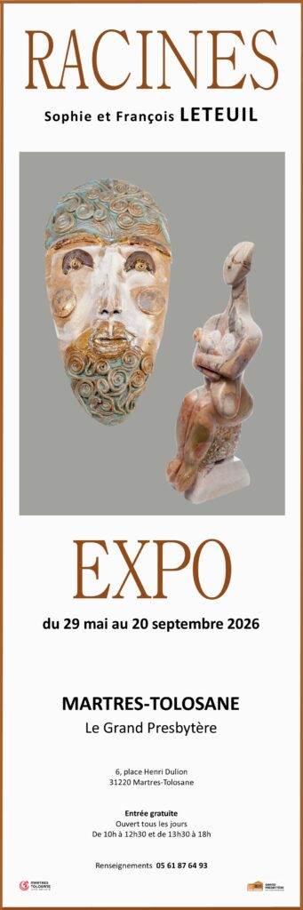 Affiche expo Racines de Sophie et François Leteuil à Martres-Tolosane